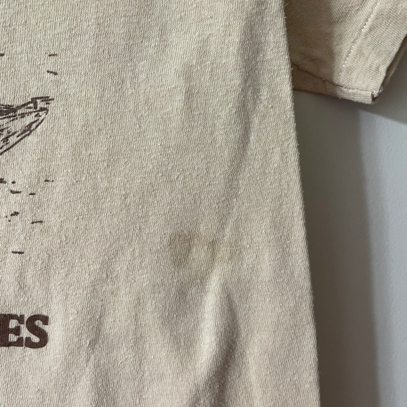 VINTAGE 1980'S HANES TAN T-SHIRT - Picture 8 of 10